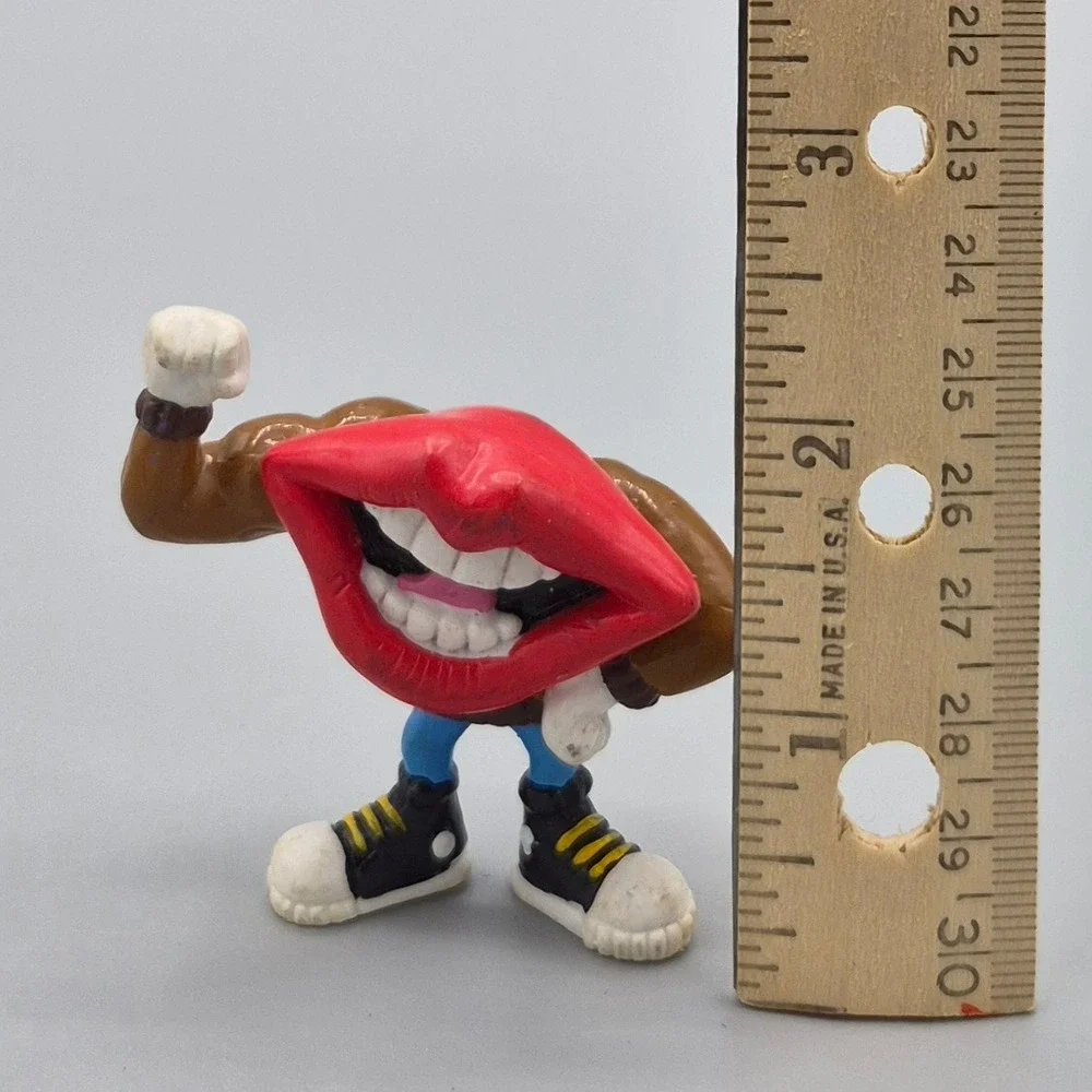 Vintage Tang Mouth Advertising Mascot PVC Figure Applause General Foods 90s Toy